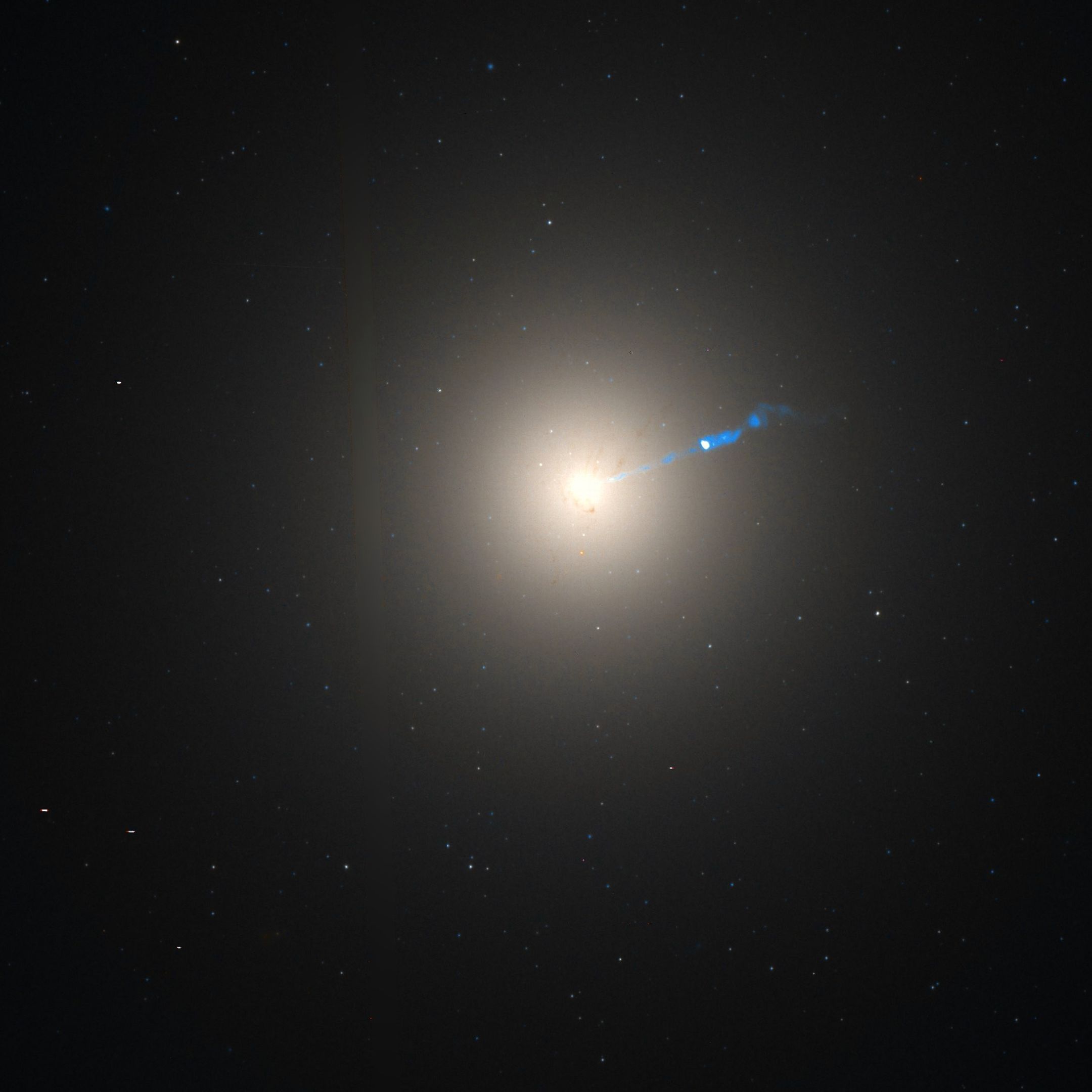 The galactic core of Messier 87 as imaged by the Hubble Space Telescope